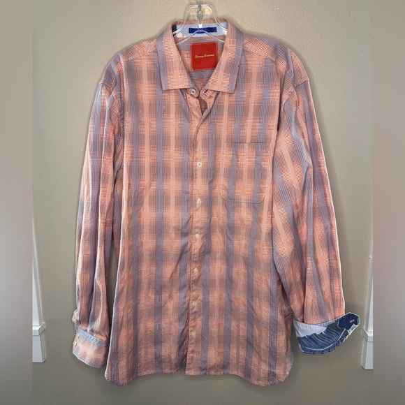 Tommy Bahama Other - Tommy Bahama Men’s Button Down Long Sleeve Shirt Size XL Orange Blue